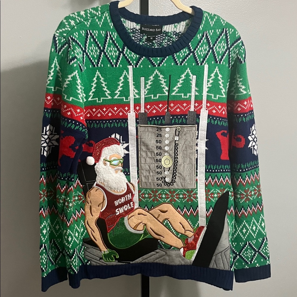 BLIZZARD BAY MEN’S MEDIUM UGLY CHRISTMAS SWEATER HOLIDAY SWEATER NWT